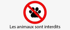 Les animaux sont interdits